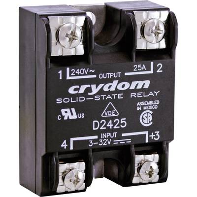 Crydom Halfgeleiderrelais D2410 10 A Schakelspanning (max.): 280 V/AC Schakelend bij overbelasting 1 stuk(s)