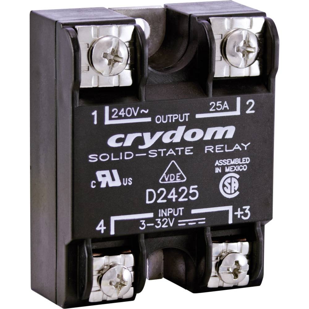 Crydom Halfgeleiderrelais D2450 50 A Schakelspanning (max.): 280 V/AC Schakelend bij overbelasting 1 stuk(s)