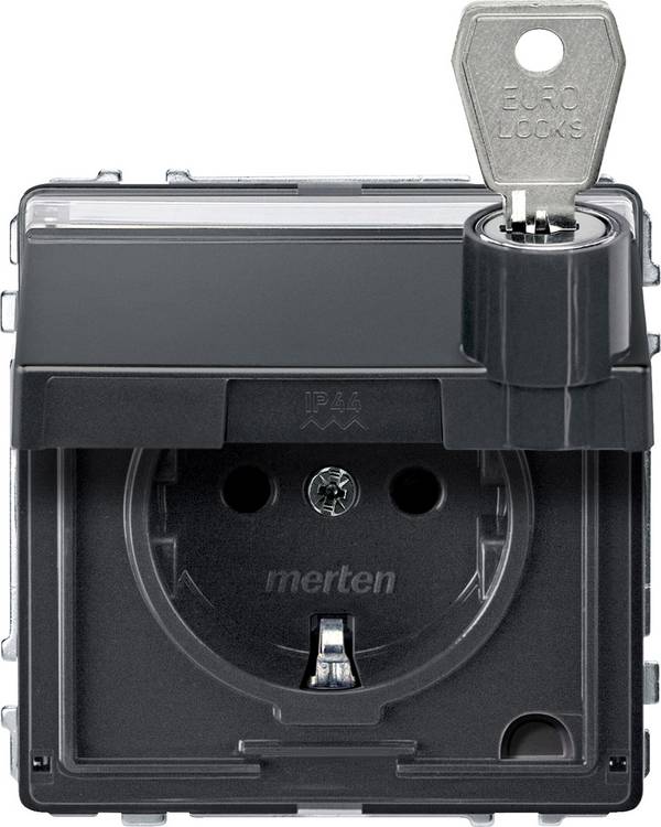 Merten MEG2317-7214 Wandcontactdoos AquaDesign Antraciet 1 stuk(s)