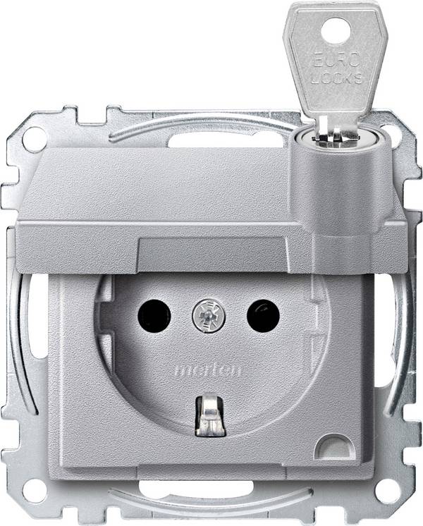 Merten MEG2315-0460 Wandcontactdoos   System M Aluminium 1 stuk(s)