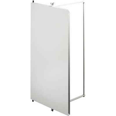 Witte metalen afdekking met een frame. Kan dienen als deksel of beschermplaat.
