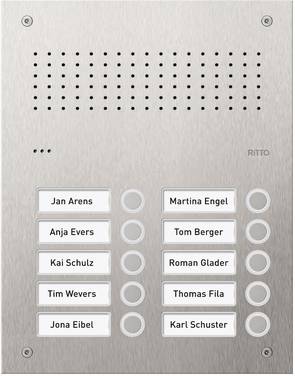 Ritto by Schneider RGE1812225  Buitenunit voor Deurintercom   RVS