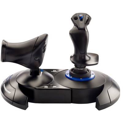 Thrustmaster T.Flight Hotas 4 Vliegsimulator joystick USB PlayStation 4, PC Zwart, Blauw 