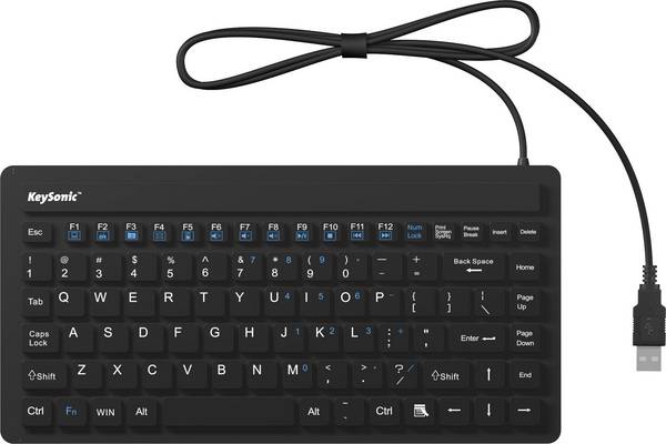 KeySonic KSK-3230IN (US) toetsenbord Industrieel USB QWERTY Amerikaans Engels Zwart