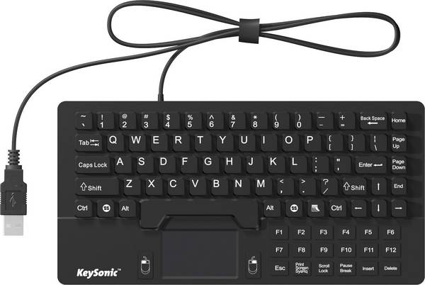 KeySonic KSK-5031IN (UK) toetsenbord Universeel USB QWERTY Brits Engels Zwart