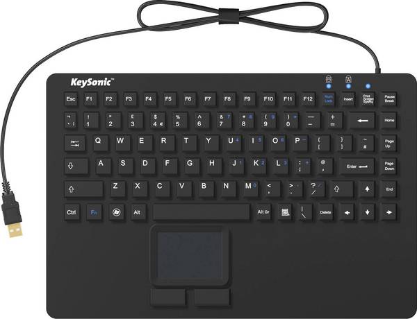 KeySonic KSK-5230 IN (UK) zwart toetsenbord Industrieel USB QWERTY Brits Engels Zwart