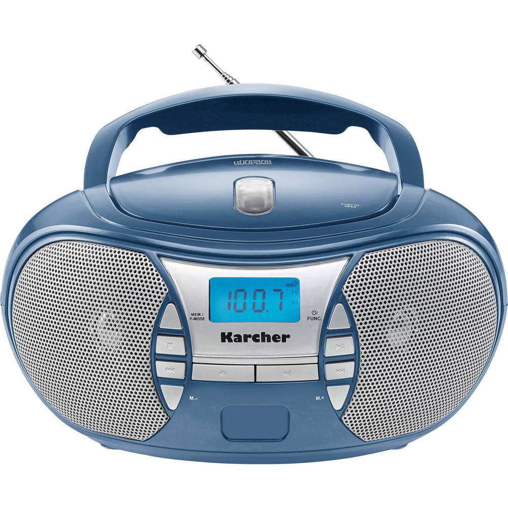 Karcher RR 5025 Radio/CD-speler VHF (FM) AUX, CD Blauw