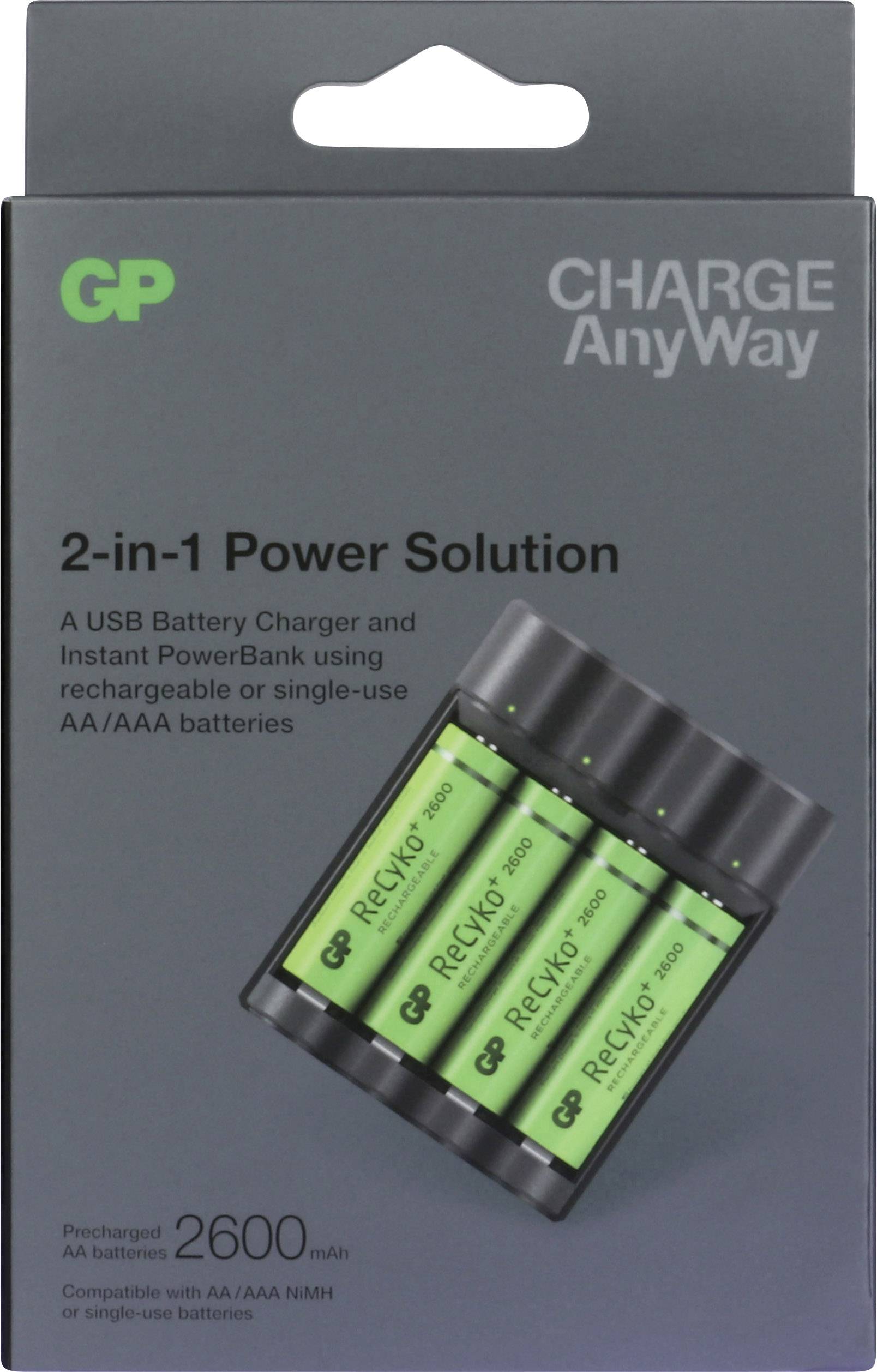 GP Charge Anyway X411 Batterijlader NiMH AAA (potlood), AA (penlite)-40