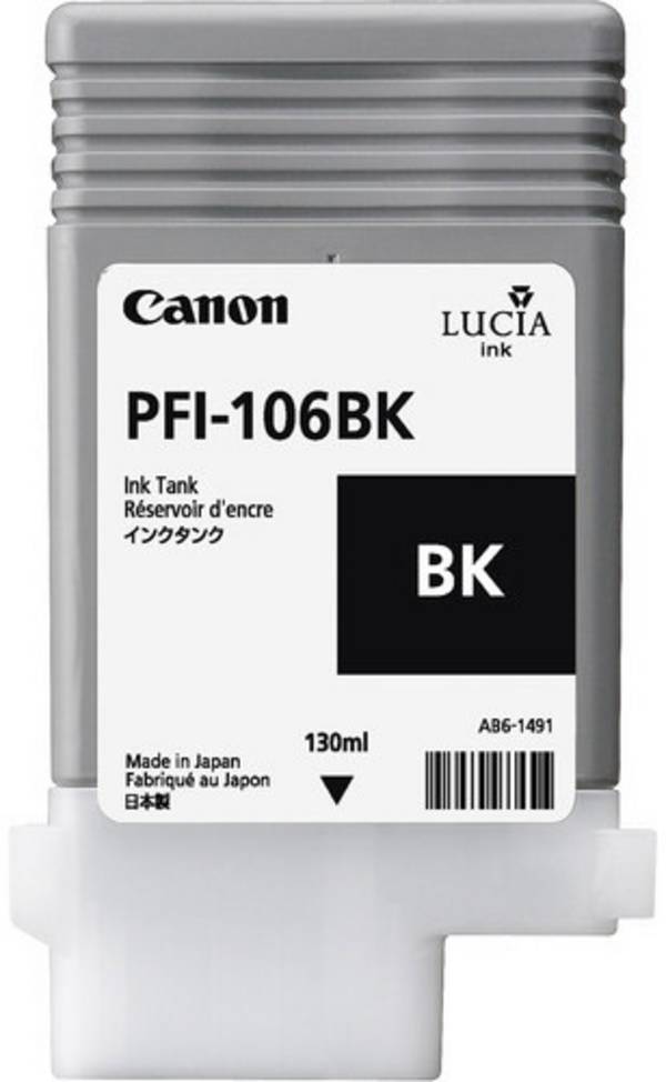 Cartridge Canon PFI-106BK zwart