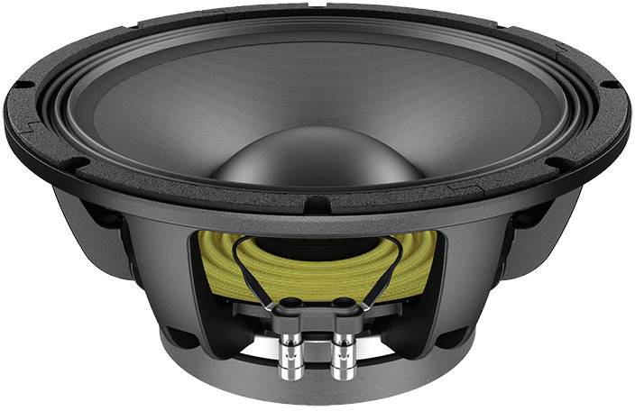 Luidsprekerchassis close-up, toont de kegel en de omringende membraanstructuur.