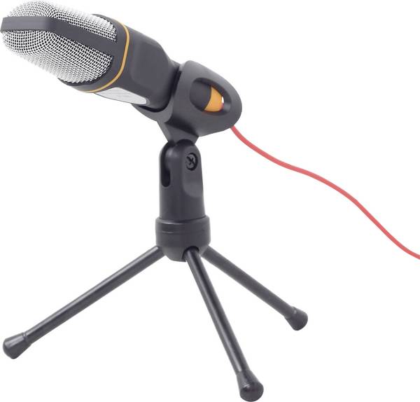 Gembird condensator microfoon met tripod standaard - 1x 3,5mm Jack / zwart - 1,2 meter