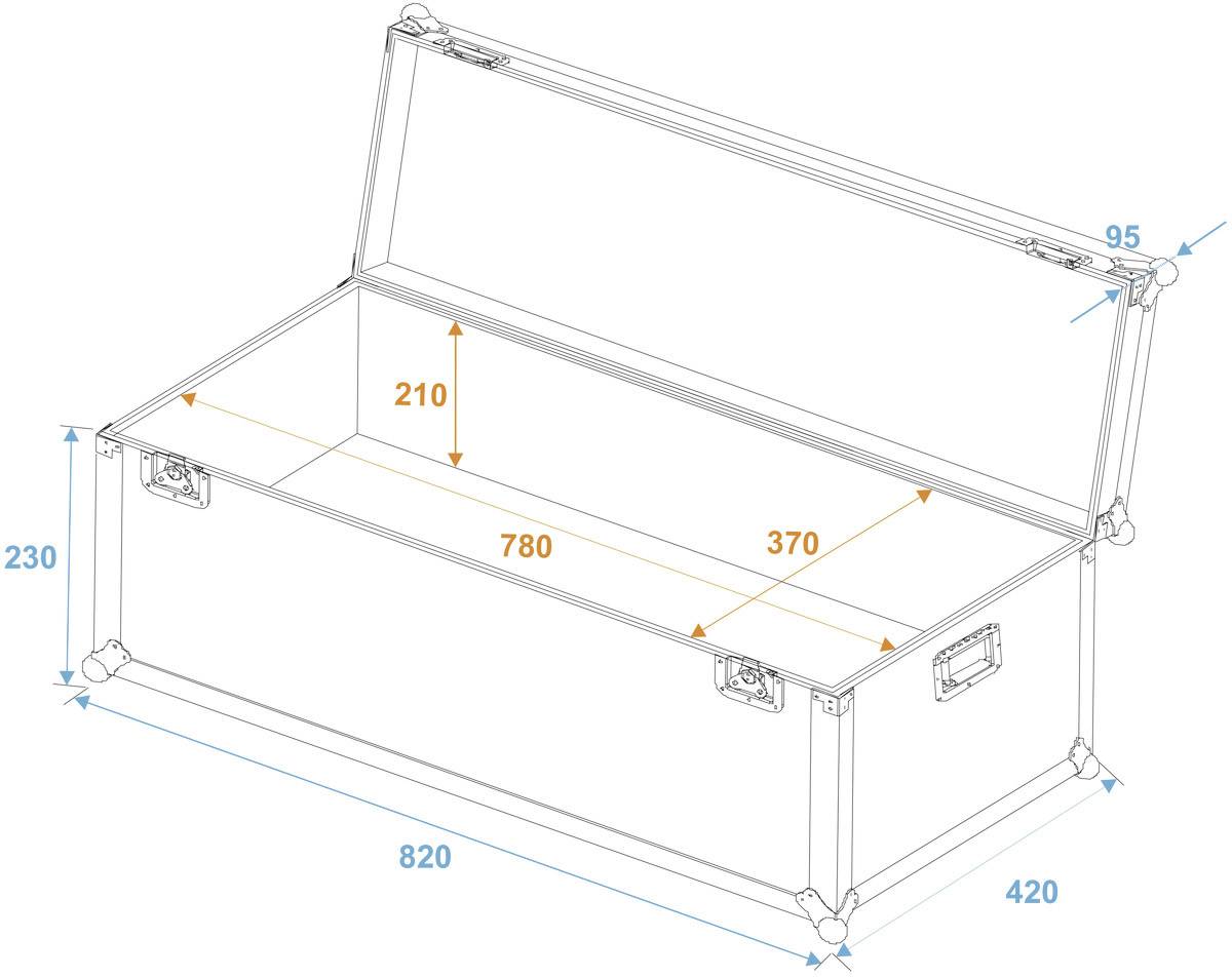 Roadinger 30126651 30126651 Flightcase (l x b x h) 420 x 820 x 325 mm-4