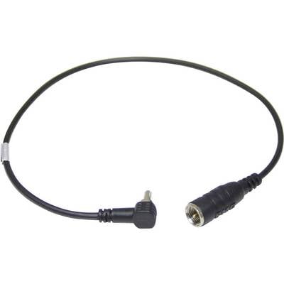 'RF-coaxkabel met een haakse stekker en een F-aansluiting, geschikt voor TV- of radioapparatuur.'