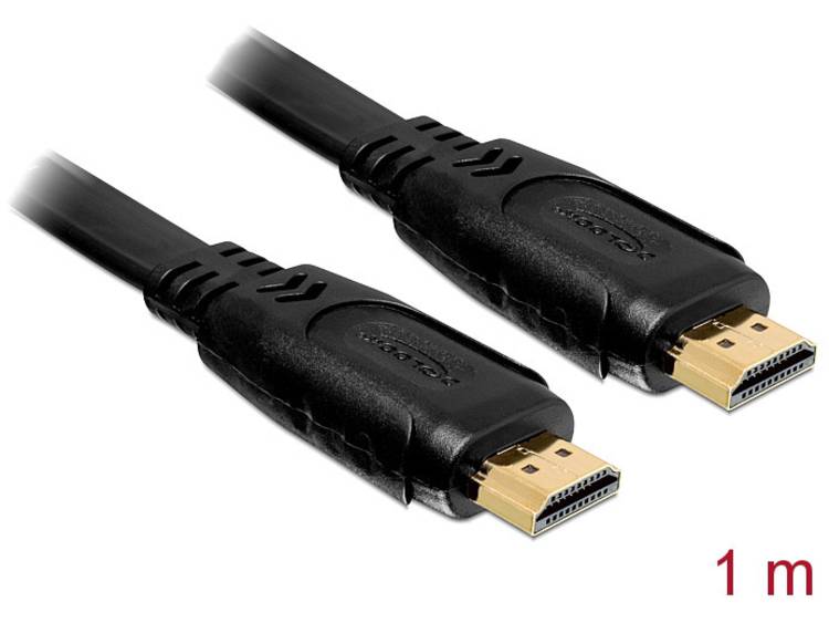 DeLOCK 82669 Cable High Speed HDMI with Ethernet male-male flat 1.0m (82669)