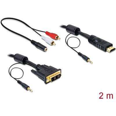Meerdere audio- en videokabels: HDMI, DVI, 3,5 mm-jack en RCA-aansluitingen. Kabellengte: 2 meter.