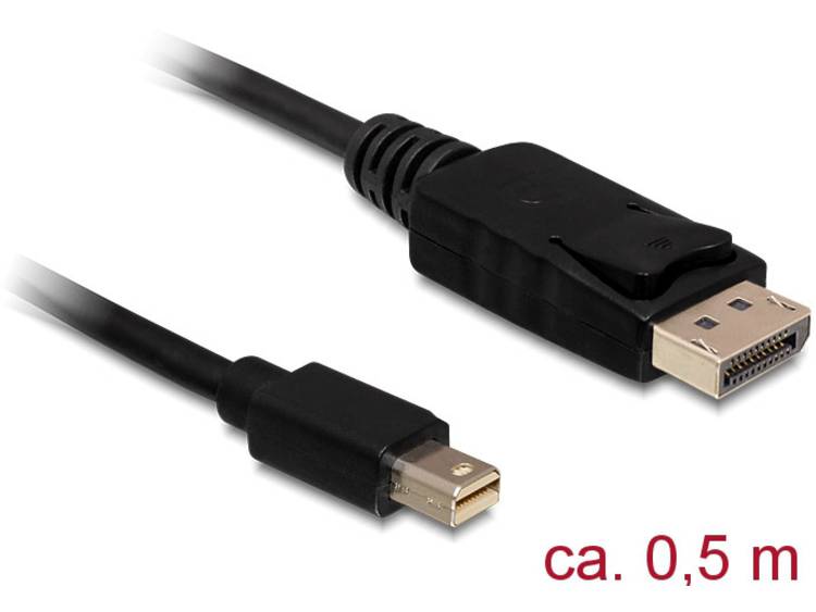 DeLOCK Displayport Kabel Delock mini DP -> DP St-St 0.50m 4K zw (83984)