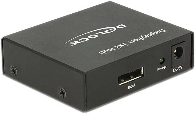 Delock DisplayPort 1.2 Splitter 1 x DisplayPort in > 2 x DisplayPort out 4K-1