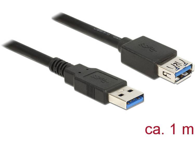 DeLOCK 85054 1m USB A USB A Zwart USB-kabel