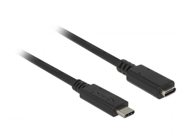 Twee zwarte USB-C-kabels met aansluitingen aan beide uiteinden, geschikt voor gegevensoverdracht en het opladen van apparaten.
