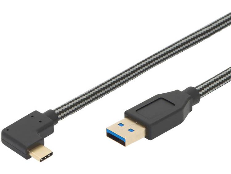 ASSMANN Electronic 84314 1m USB C USB A Mannelijk Mannelijk Zwart USB-kabel