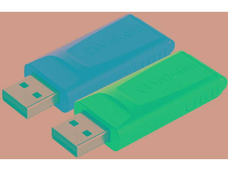 Verbatim Slider USB-stick 32 GB Rood, Blauw 49327 USB 2.0