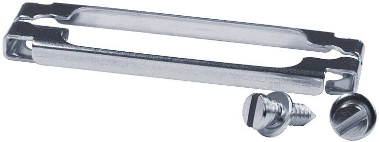 Metalen 3.5"-inbouwbeugel voor pc-behuizingen met twee bijpassende schroeven, geschikt voor het bevestigen van kleinere aandrijvingen.