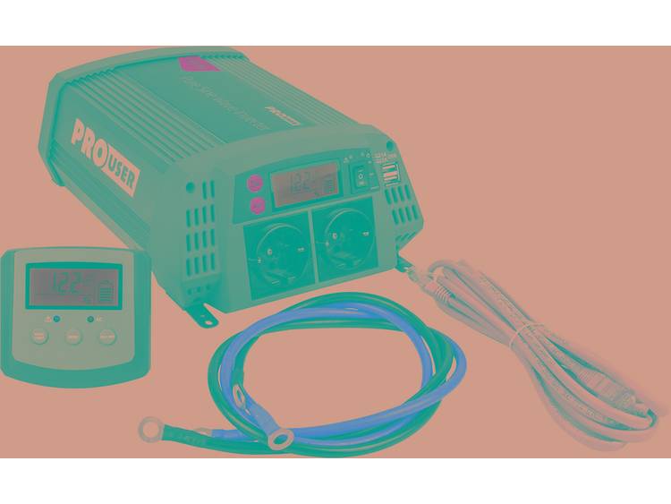 ProUser Sinus PSI600 Omvormer 600 W 12 V-DC 230 V-AC, 5.2 V-DC Incl. afstandsbediening
