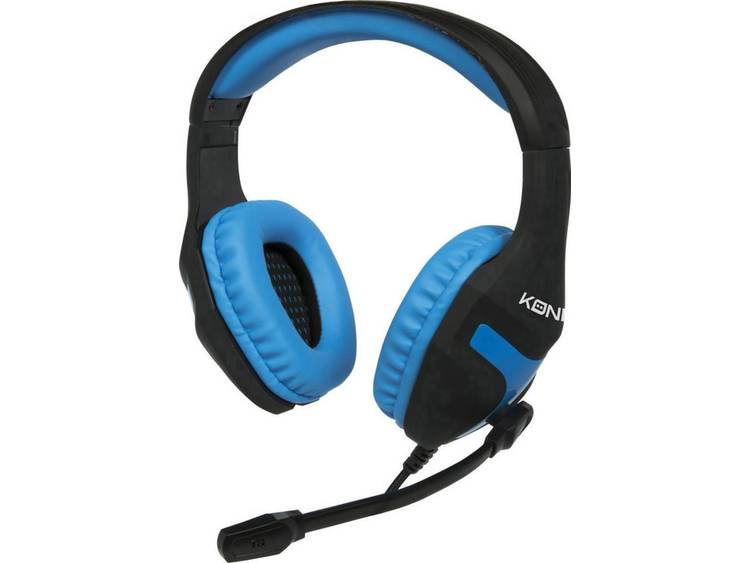 Konix 61881187303 Stereofonisch Hoofdband Zwart, Blauw hoofdtelefoon