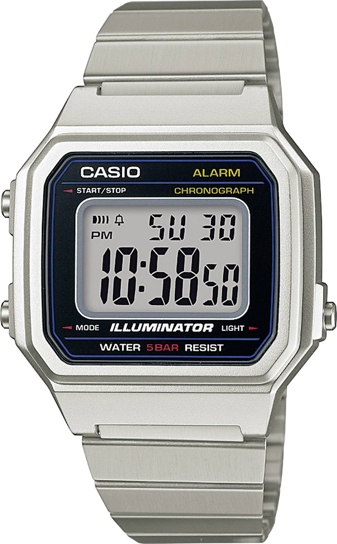 Casio Quartz Horloge B650WD-1AEF (l x b h) 43.1 x 41.2 x 10.5 mm Zilver Materiaal Materiaal (armband | Conrad.nl