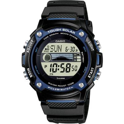 Casio Solar Horloge W-S210H-1AVEG (l x b x h) 45.4 x 44 x 13.3 mm Zwart Materiaal (behuizing): Hars Materiaal (armband):
