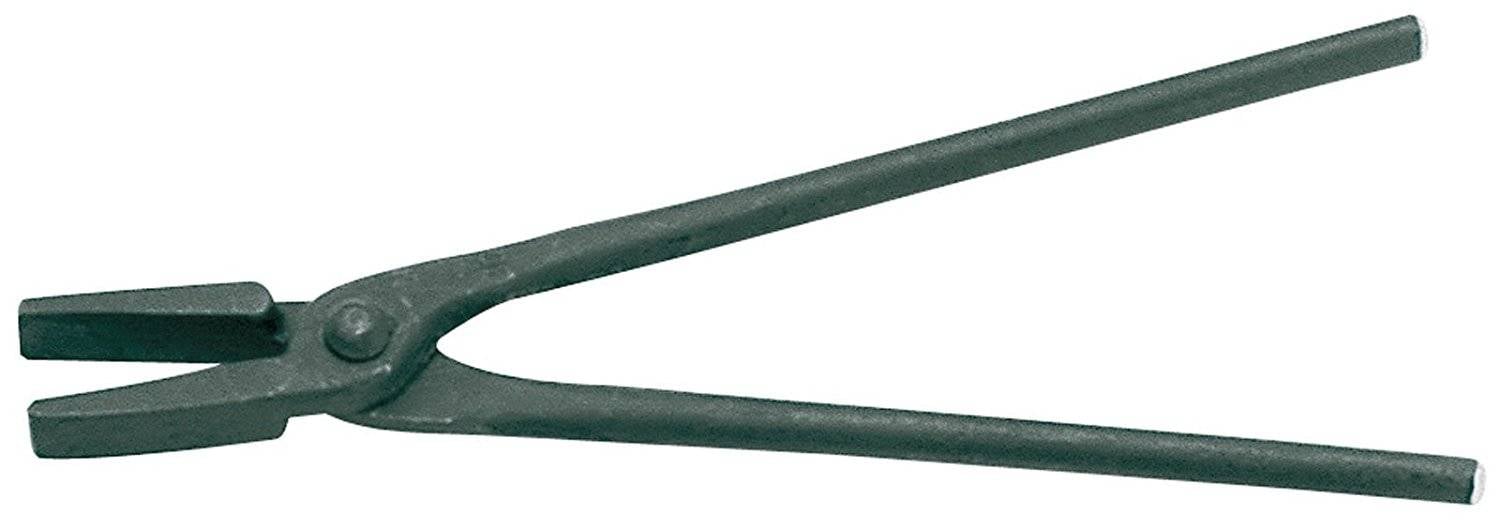 Nijptangen van metaal met lange handgrepen en platte bekken, geschikt voor het grijpen of knippen van voorwerpen.