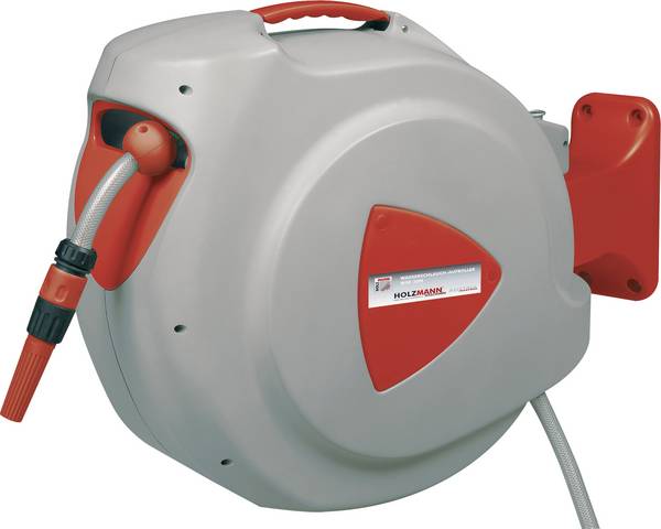 Holzmann Maschinen  WSR30M Tuinslanghouder voor aan de muur Rood, Grijs 12.7 mm 30 m 1/2 inch 1 stuk(s)