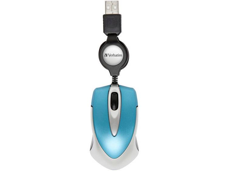 Verbatim Optical Mini Travel Mouse USB Caribbean Blue (49022)