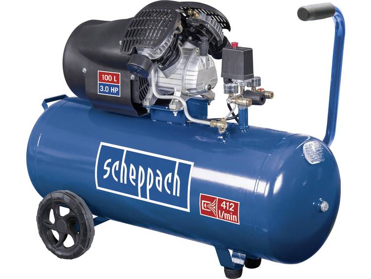 Scheppach HC100DC Persluchtcompressor 100 l 8 bar