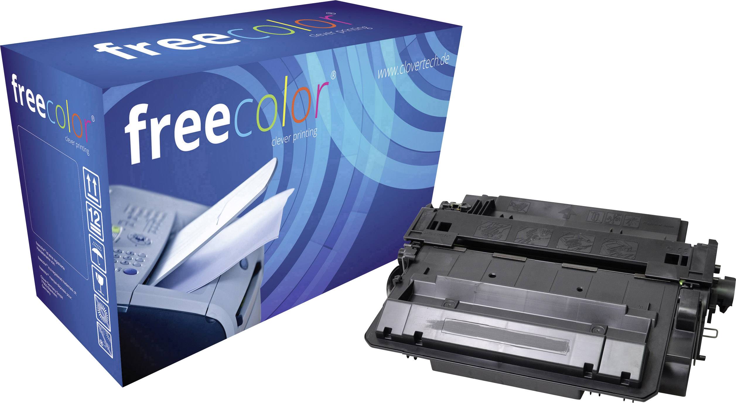 Freecolor toner HP LJ P3015 X zwart CE255X compatibel-0