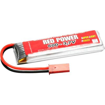 Red Power LiPo accupack 3.7 V 600 mAh Aantal cellen: 1 25 C Softcase BEC