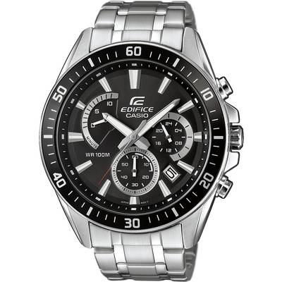 Casio EFR-552D-1AVUEF Horloge Chronograaf (l x b x h) 53 x 47 x 12.3 mm Zilver Materiaal (behuizing): RVS Materiaal (arm