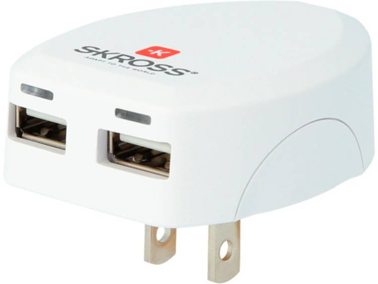Skross 1.302730-E USB-oplader Thuis Uitgangsstroom (max.) 2.4 A 2 x USB