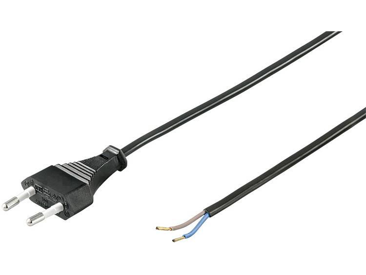 Power cable 1.5m euro plug>open wire with crimp barrel Goobay