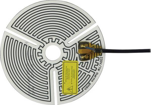 Thermo TECH Polyester Verwarmingsfolie Zelfklevend 230 V/AC 7 W Beschermingsklasse IPX4 (Ø) 140 mm