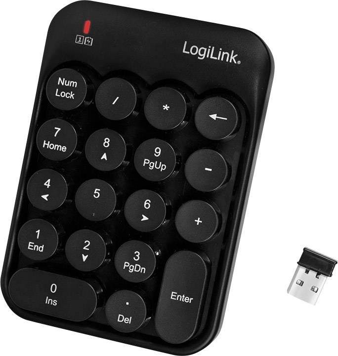 LogiLink ID0173 Numeriek toetsenbord Radiografisch Zwart