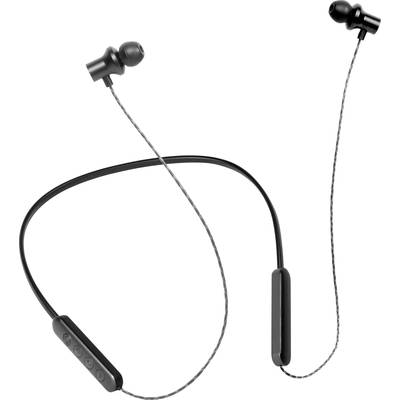 Technaxx BT-X42 In Ear oordopjes  Sport Bluetooth Stereo Zwart Noise Cancelling Headset, Volumeregeling, Waterbestendig