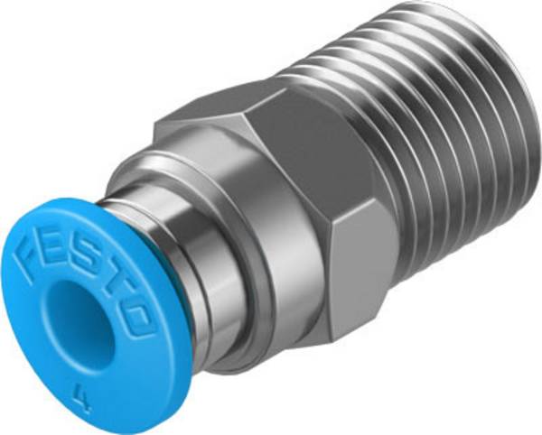 FESTO Rechte koppeling 153001 QS-1/8-4  Schroefdraad (buiten): R1/8  Buis-Ø: 4 mm  Afm. schroefdraad: R1/8 1 stuk(s)