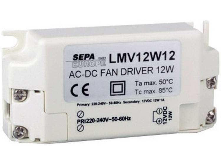Vaste-spanningsventilator--LED-voorschakelapparaat SEPA LMV12W12-220-240V Voedingsspanning 198 264 V