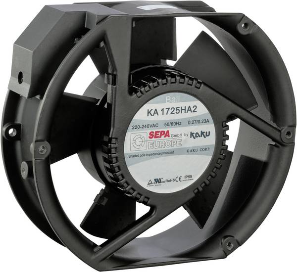 SEPA KA1725HA2BMT/Mg Axiaalventilator 230 V/AC 340 m³/h (l x b x h) 173 x 150 x 51 mm