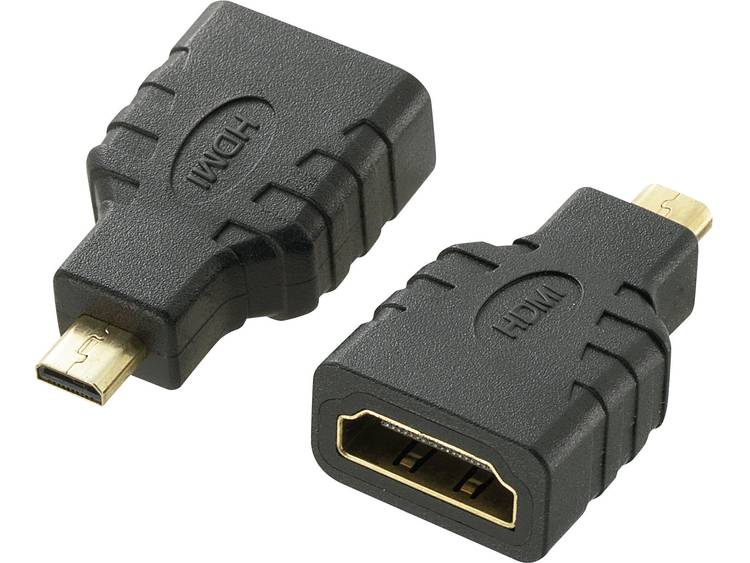 SpeaKa Professional HDMI Adapter [1x HDMI-stekker D micro 1x HDMI-bus] Zwart Vergulde steekcontacten