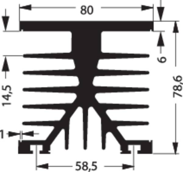 Fischer Elektronik 10022689 SK 89 75 KL-SSR1 Koellichaam 1.2 K/W (l x b x h) 80 x 75 x 87 mm
