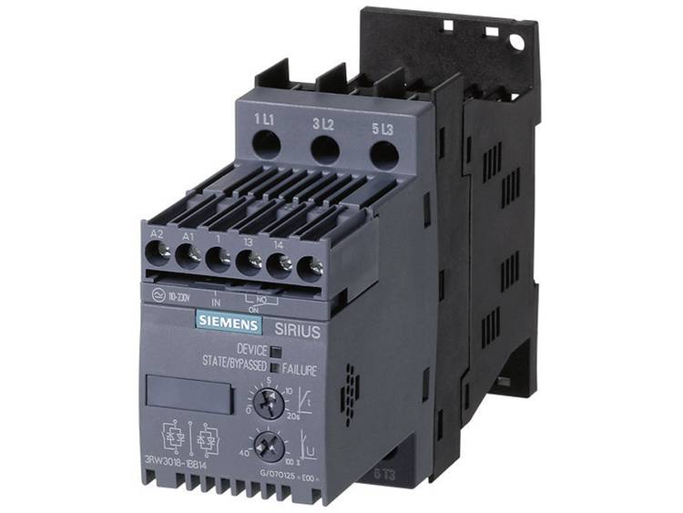 SIEMENS softstarter 3RW30-3RW40 3RW3016-1BB14 110 230 V-AC Motorvermogen bij 230 V-400 V 2.2-4.0 kW 
