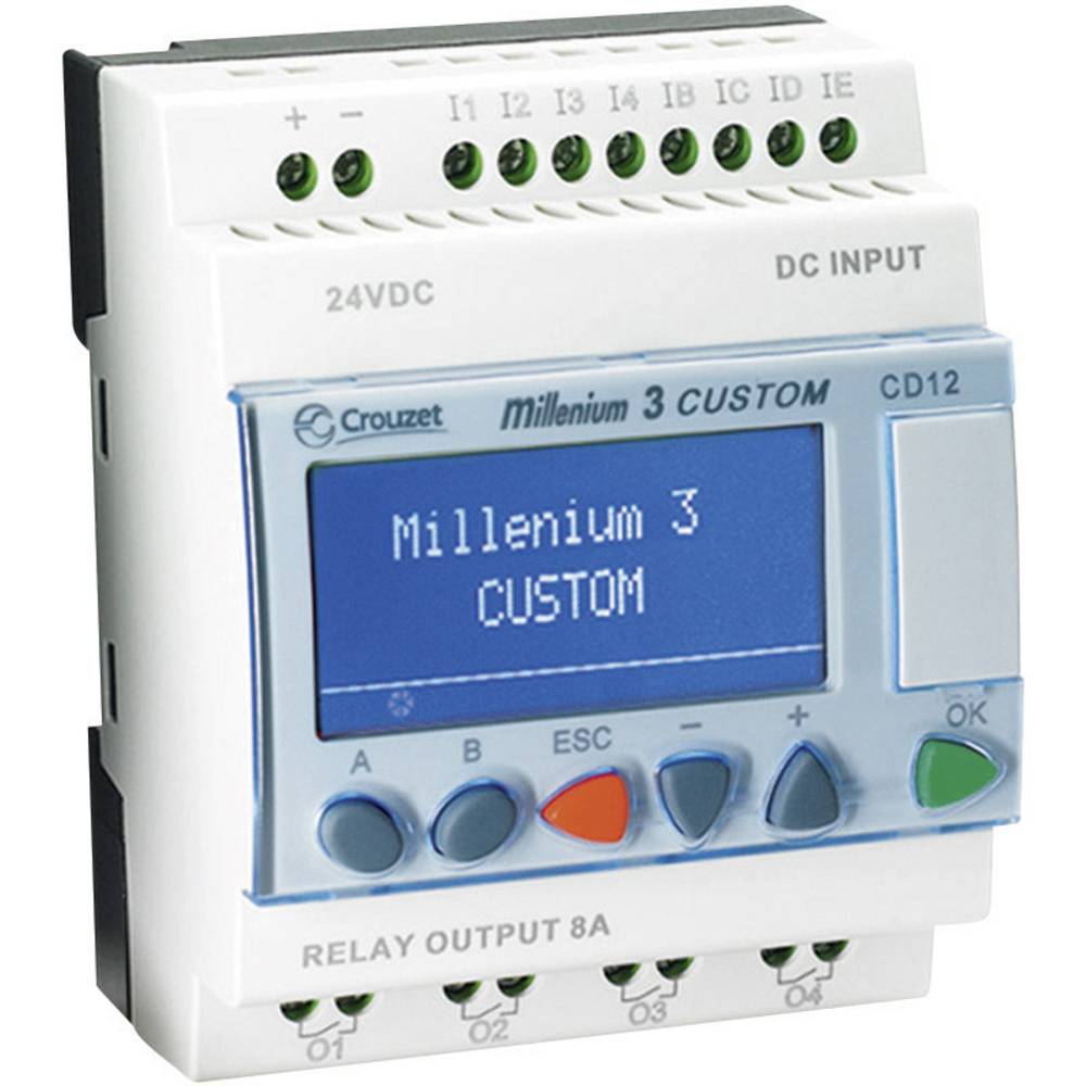 Crouzet 88974041 Millenium 3 Smart CD12 R PLC-aansturingsmodule 24 V/DC