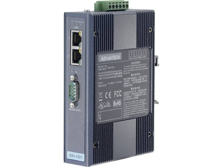 Advantech EKI-1521-AE 1-poorts RS-232-422-485 Serial Device Server. 10 30 V